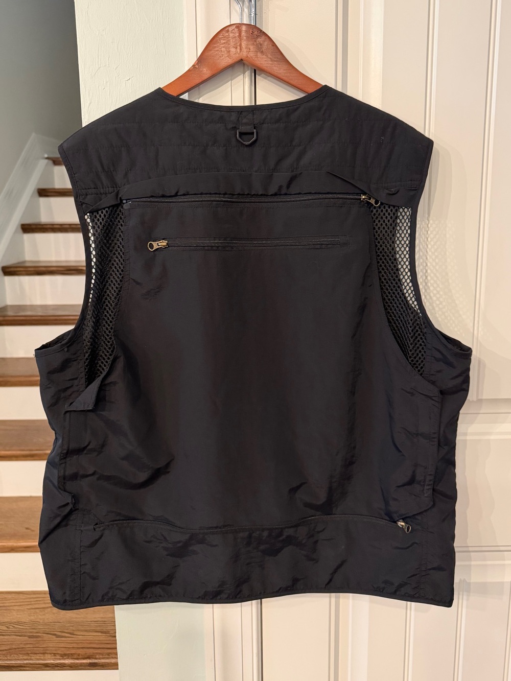 Men’s XL Utility Fishing Vest Black Multi Pocket Hiking Photography Travel Vest - Picture 5 of 9